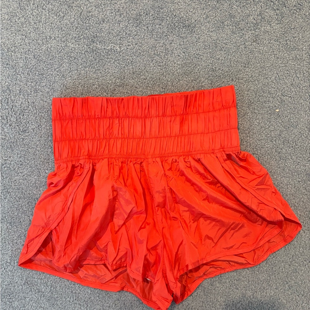 Free People Vibrant Red Athletic Shorts